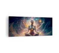 Deco Cadre Décoration Salon Méditation Yoga Énergie Moderne Impression sur Toile 120x50cm Image Tableau Decoration Murale Chambre Panoramique Art Wall Grand Tableaux Decoratifs Muraux AB120x50-5781