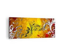 Deco Cadre Décoration Salon Musique concert amusement fleur Moderne Impression sur Toile 120x50cm Image Tableau Decoration Murale Chambre Panoramique Art Wall Tableaux Decoratifs Muraux AB120x50-1964