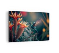 Deco Cadre Décoration Salon Oiseau Exotique Fleur Moderne Impression sur Toile 120x80cm Image Tableau Decoration Murale Chambre Horizontal Art Wall Grand Tableaux Decoratifs Muraux AA120x80-5729