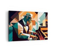 Deco Cadre Décoration Salon Piano Piano Cubisme Moderne Impression sur Toile 120x80cm Image Tableau Decoration Murale Chambre Horizontal Art Wall Grand Tableaux Decoratifs Muraux AA120x80-5855