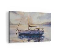 Deco Cadre Décoration Salon Voilier Pêche Bord De Mer Moderne Impression sur Toile 120x80cm Image Tableau Decoration Murale Chambre Horizontal Art Wall Grand Tableaux Decoratifs Muraux AA120x80-5993