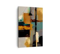 Deco Cadre Salon Abstraction Moderne Morceau Moderne Impression sur Toile 80x120cm Image Tableau Decoration Murale Chambre Cuisine Vertical Art Wall Grand Tableaux Decoratifs Muraux PA80x120-5801