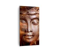 Deco Cadre Salon Bouddha statue mystère Moderne Impression sur Toile 65x120cm Image Tableau Decoration Murale Chambre Cuisine Vertical Art Wall Decor Grand Tableaux Decoratifs Muraux PA65x120-2620