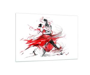 Deco Cadre Salon Danse action activité adulte Moderne Impression sur Verre 120x80cm Image Tableau en Verre Decoration Murale Chambre Horizontal Art Grand XXL Tableaux Decoratifs Muraux GAA120x80-3052