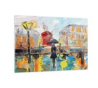 Deco Cadre Salon Femme Image Huile Moderne Impression sur Verre 120x80cm Image Tableau en Verre Decoration Murale Chambre Cuisine Horizontal Art Grand XXL Tableaux Decoratifs Muraux GAA120x80-4974