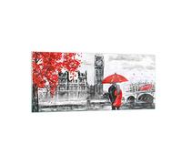 Deco Cadre Salon Londres architecture grand ben Moderne Impression sur Verre 120x50cm Image Tableau en Verre Decoration Murale Chambre Panoramique Art Grand Tableaux Decoratifs Muraux GAB120x50-3153
