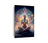 Deco Cadre Salon Méditation Yoga Énergie Moderne Impression sur Toile 80x120cm Image Tableau Decoration Murale Chambre Cuisine Vertical Art Wall Decor Grand Tableaux Decoratifs Muraux PA80x120-5781
