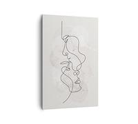 Deco Cadre Salon Monofilaire Homme Femme Moderne Impression sur Toile 80x120cm Image Tableau Decoration Murale Chambre Cuisine Vertical Art Wall Decor Grand Tableaux Decoratifs Muraux PA80x120-4629