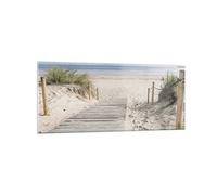 Deco Cadre Salon Plage Dune Entrée Moderne Impression sur Verre 120x50cm Image Tableau en Verre Decoration Murale Chambre Cuisine Panoramique Art Wall Grand Tableaux Decoratifs Muraux GAB120x50-4188