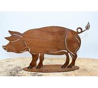 Déco Cochon Edelrost Pokie, Rouille Noble Gartenfigure & Sculpture en Métal - Rouille Noble, 1