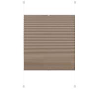 Deco Company Gardinia Clipser, Opaque, Kit de Montage Inclus, Store plissé à 2 Rails EASYFIX, Beige, 100 x 130 cm, Polyester