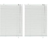 Deco Company Stores Vénitiens en Aluminium à Clipser, Protection Contre la lumière et l'éblouissement, Kit de Montage Inclus (Lot de 2)