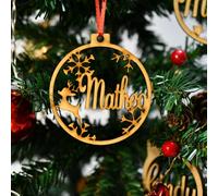 Déco De Noël avec Prénom Personnalisé Decoration Sapin Personnalise Boule A Neige Prenom Boule De Noel A Personnalise (M5, 10PCS)