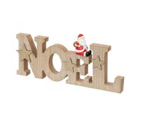 Atmosphera Créateur d'intérieur - Déco de Noël en Bois "Père Noël" 30cm Marron G