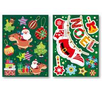 Déco de Noël fenêtre Stickers vitrostatiques 18 pi