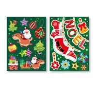 Déco de Noël fenêtre Stickers vitrostatiques 18 pièces