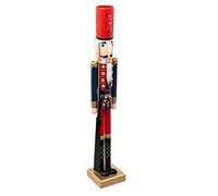 Déco de Noël Grande Figurine Casse Noisette en Bois Rouge H 106 cm - Feeric Christmas