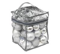 Déco de Sapin de Noël - Feeric Christmas - Kit 52 pièces - Argent - Boules et Guirlande - Cimier étoile