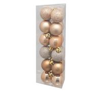 Déco de Sapin Lot de 18 Boules de Noël D 3 cm - Beige Nude - Feeric Christmas
