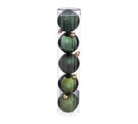 Déco de Sapin Lot de 5 Boules de Noël D 5 cm - Vert Olive et Kaki - Feeric Christmas
