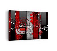 Deco Décoration Salon Graphique figures géométriques cercle Moderne Impression sur Toile 120x80cm Image Tableau Decoration Murale Chambre Horizontal Art Wall Tableaux Decoratifs Muraux AA120x80-0599