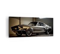 Deco Décoration Salon Voiture De Sport Rétro Classique Moderne Impression sur Toile 120x50cm Image Tableau Decoration Murale Chambre Panoramique Art Wall Tableaux Decoratifs Muraux AB120x50-5779
