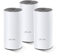 Deco E4 (3-pack) Fast Mesh WiFi Systems - Parental Control - Ethernet Ports - WiFi Coverage up to 370 m² - Compatible with Alexa and IFTTT, White