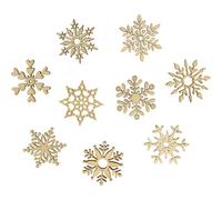 Déco Embellissements De Noel En Bois Flocon 45 Pièces
