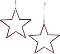 Déco Étoiles Arbre de Noël Berry Glitter Violet Ø12cm 12 pièces