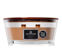 DECO EXPRESS Bougie Parfumées à Double Mèche, Bougie Crepitante, Bougies Longue Durée Jusqu'à 50 H Ellipse, Saint Valentin, Fetes des Mères Decoration Maison, Idee Cadeau (Clémentine Épicée)