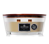 DECO EXPRESS Bougies Parfumées à Double Mèche Bougie Crépitante Bougie Longue Durée Jusqu'à 50 H Ellipse Idée Cadeau Décoration Maison (Feu de Bois)