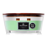 DECO EXPRESS Bougies Parfumées à Double Mèche Bougie Crépitante Bougie Longue Durée Jusqu'à 50 H Ellipse Idée Cadeau Décoration Maison (Linge Frais)