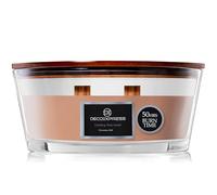 DECO EXPRESS Bougies Parfumées, Bougie qui crépite à Double Mèche Bougie, Bougie Longue Durée Ellipse - Idee Cadeau Bougie (Roulé à la Cannelle)