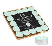 DECO EXPRESS Lot de Bougies Chauffe Plat de 200, 100, 50, 25 ou 24, Bougie Longue Durée de Combustion 4, 8 ou 10 Heures (Draps Frais 25/4 heures)