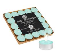 DECO EXPRESS Lot de Bougies Chauffe Plat de 200, 100, 50, 25 ou 24, Bougie Longue Durée de Combustion 4, 8 ou 10 Heures (Eucalyptus 25/4 heures)