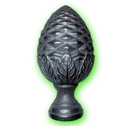 Déco fer Forgé- BOULE DE RAMPE FONTE-DECORATION- Diamètre 40 mm H 120 mm x 62 mm- Main Courante Acier Bois Alu- 1 Insert Taraudé M10 Sous Embase-Usage Interieur Exterieur Satisfaction Garantie Robuste