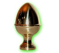 Déco fer Forgé- BOULE DE RAMPE LAITON- DECORATION- Diamètre 65 mm H 135 mm x 45 mm-Main Courante Acier Bois Alu-1 Insert Taraudé M12 Sous Embase-Usage Interieur Exterieur Satisfaction Garantie Robuste