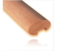 DECO FER FORGE- Main courante en bois de maobi ronde et creuse usage EXTERIEUR - Longueur 2m H35mm L70mm - À percer