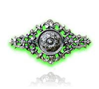 Déco fer Forgé-PALMETTE DECORATION-H 30 cm par 70 cm-Pour Porte Portail Portillon battant coulissant-2 Inserts Taraudés M5 Face Arriere- Usage Interieur Exterieur Satisfaction Garantie Confort Robuste