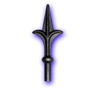 Déco fer Forgé- POINTE DE LANCE- Acier Forgé Décoration Accessoires- Taille H 130 mm x 52 mm- FER DE LANCE Acier- Support Embase Diamètre 12 mm -Usage Interieur Exterieur Satisfaction Garantie Robuste