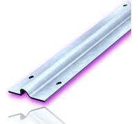Déco Fer Forge - Rail De Portail Coulissant 3000 Mm Gorge En U À Visser - Epaisseur 3mm- Acier Zingué- Roue Galet Gorge en U- Portails extérieur Fer Alu Pvc -Portes coulissantes - Produit de qualité