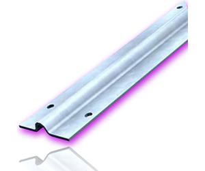 Déco Fer Forgé -Rail De Portail Coulissant 3000 Mm Gorge Ronde en U diametre 20 mm à Visser - Epaisseur 3mm- Acier Zingué- Roue ou Galet Gorge en U - pour portail extérieur en fer ou aluminium