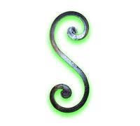 Déco fer Forgé- VOLUTE en Fer Forgé -ACIER DECORATION Durable efficacité Pieces - H 325 mm x 120 mm- Volute en S - En Fer Plat CARRÉ de 16 mm -Usage Interieur Exterieur Satisfaction Garantie Robuste