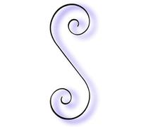 Déco fer Forgé- VOLUTE en Fer Forgé -ACIER DECORATION Durable efficacité Pieces - H 360 mm x 125 mm- Volute en S - En Fer Plat de 16/4 mm -Usage Interieur Exterieur Satisfaction Garantie Robuste