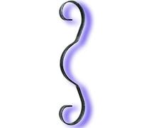 Déco fer Forgé- VOLUTE en Fer Forgé -ACIER DECORATION Grande Durable efficacité - H 240 mm x 55 mm- Volute en S - En Fer Plat de 12/3 mm -Usage Interieur Exterieur Satisfaction Garantie Robuste