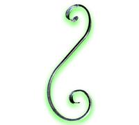 Déco fer Forgé- VOLUTE en Fer Forgé -ACIER DECORATION Grande Durable efficacité - H 270 mm x 110 mm- Volute en S - En Fer Plat de 16/6 mm -Usage Interieur Exterieur Satisfaction Garantie Robuste