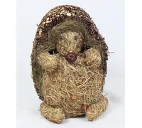 Déco Foin Figurine Hérisson Debout H 29 CM Figure Animale En Matériau Naturel
