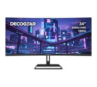 Deco Gear Écran incurvé Ultra Large 3440 x 1440 21:9 3440 cm, 144 Hz, HDR10, Rapport de Contraste 4000:1, 99% sRGB, 16,7 Millions de Couleurs, synchronisation adaptative, réduction de la lumière