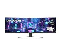 Deco Gear Moniteur de jeu incurvé super ultra large de 49 pouces, 32:9 WDFHD 3840 × 1080, 144 Hz, 3 ms, 3000:1 VA, HDR400, synchronisation adaptative, USB-C 65 W, HDMI/DP, PBP/PIP, KVM, 1800R, vendeur