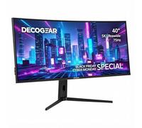 Deco Gear Moniteur Nano IPS incurvé ultra large 40 5120 x 2160 5K2K 21:9 HDR10 AdaptiveSync, 100 % sRGB, HDMI 2.0, DP, USB-C PD 90 W